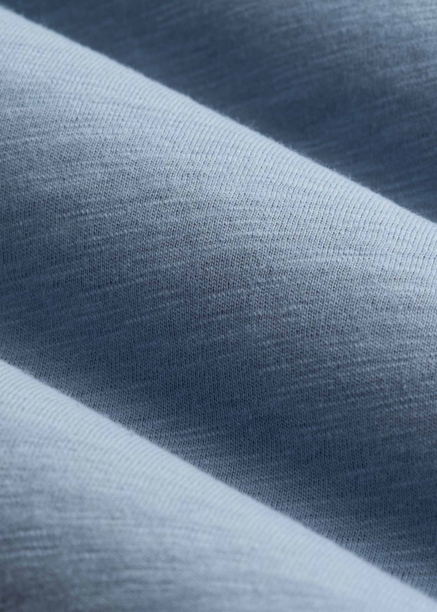 Slub Self Collar Polo Shirt for Tall Men in Chambray