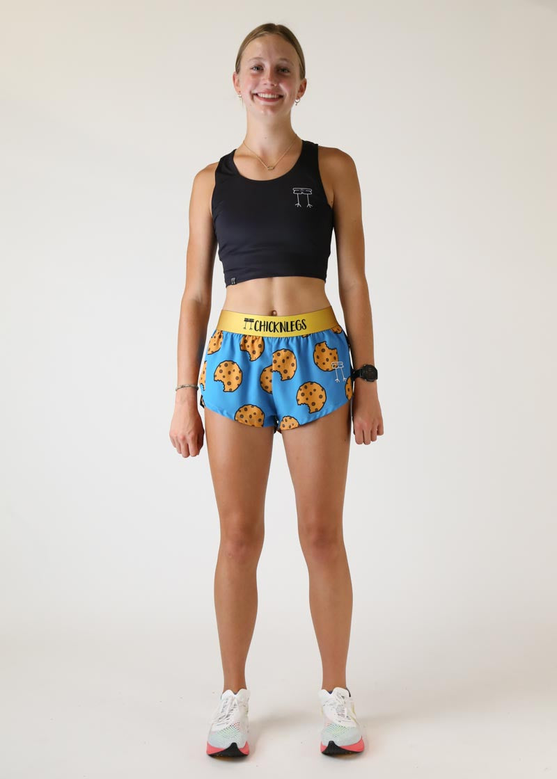 Women's Chocolate Chip Cookies 1.5" Split Shorts