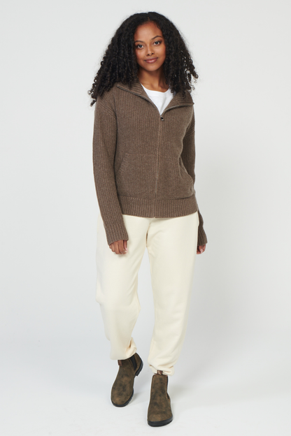 Oversized Bay Street Cashmere Zip Up