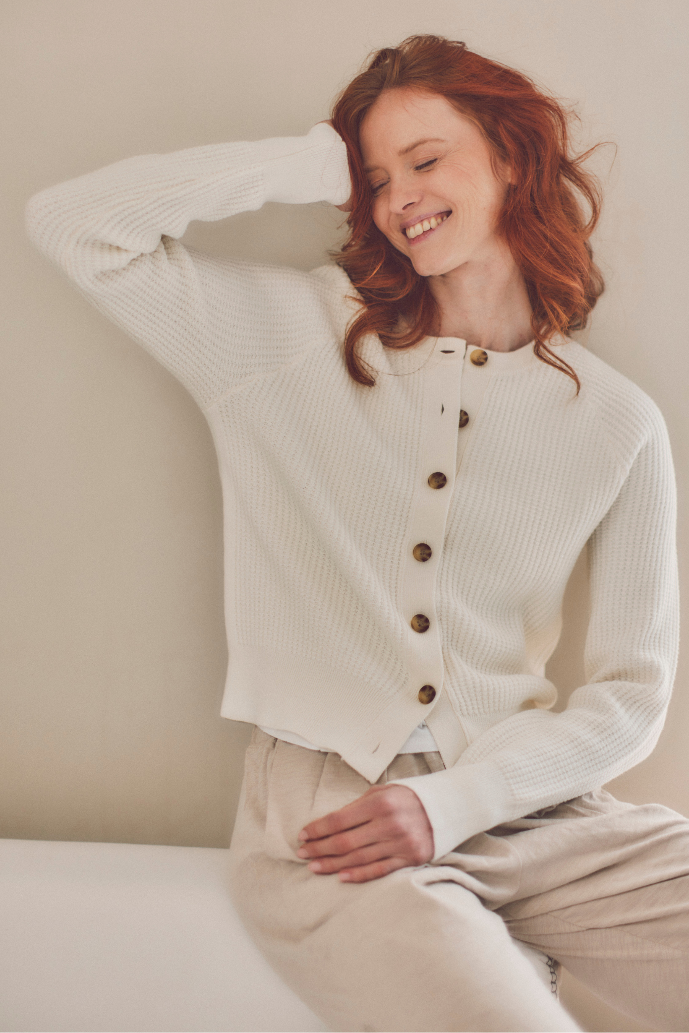 Lila Waffle Cardigan