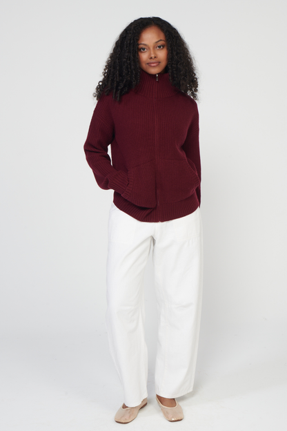 Oversized Bay Street Cashmere Zip Up