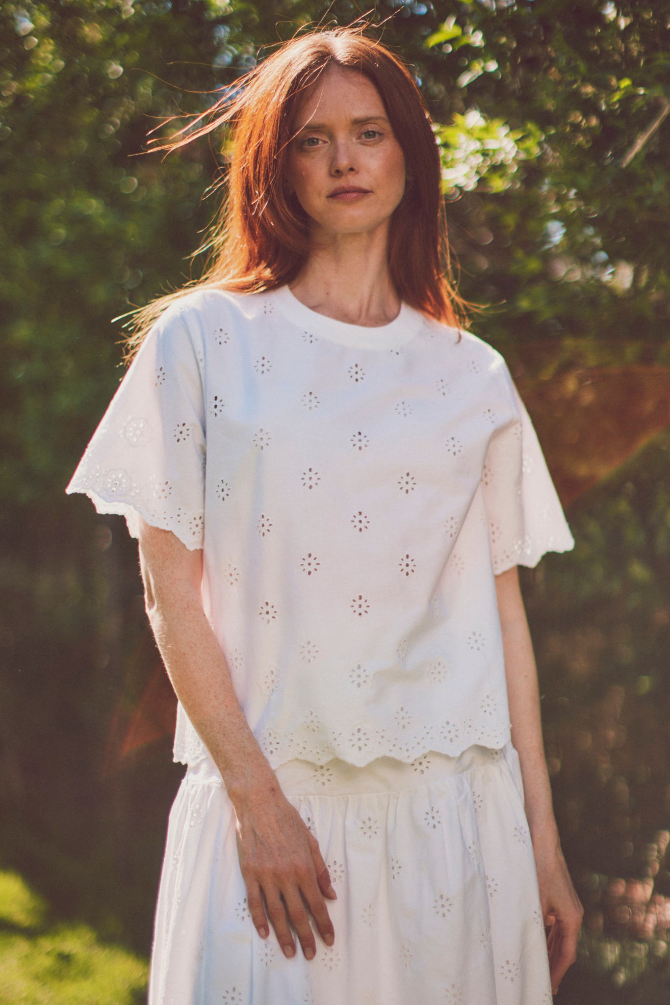 Cambria Eyelet Tee