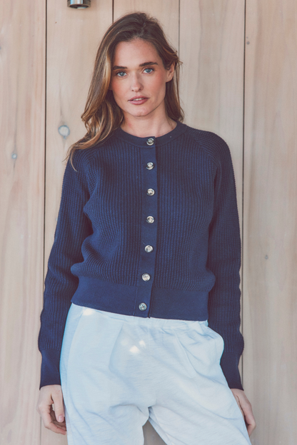 Lila Waffle Cardigan