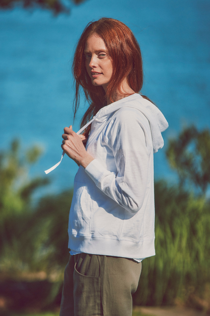 Stella Zip Hoodie in Slub Cotton