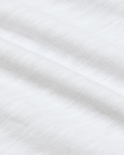 Womens White Relaxed Slub V-Neck Tee 2-Pack