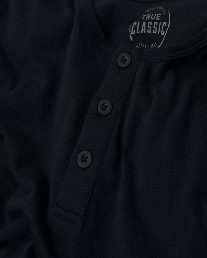 All Black Classic Henley 3-Pack