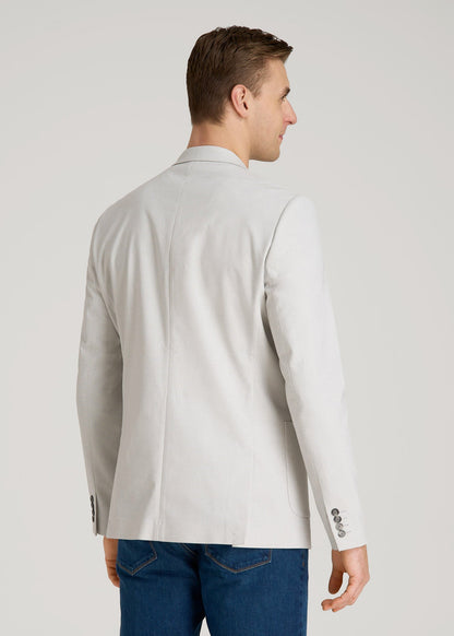 Core Blazer for Tall Men in Light Grey Houndstooth