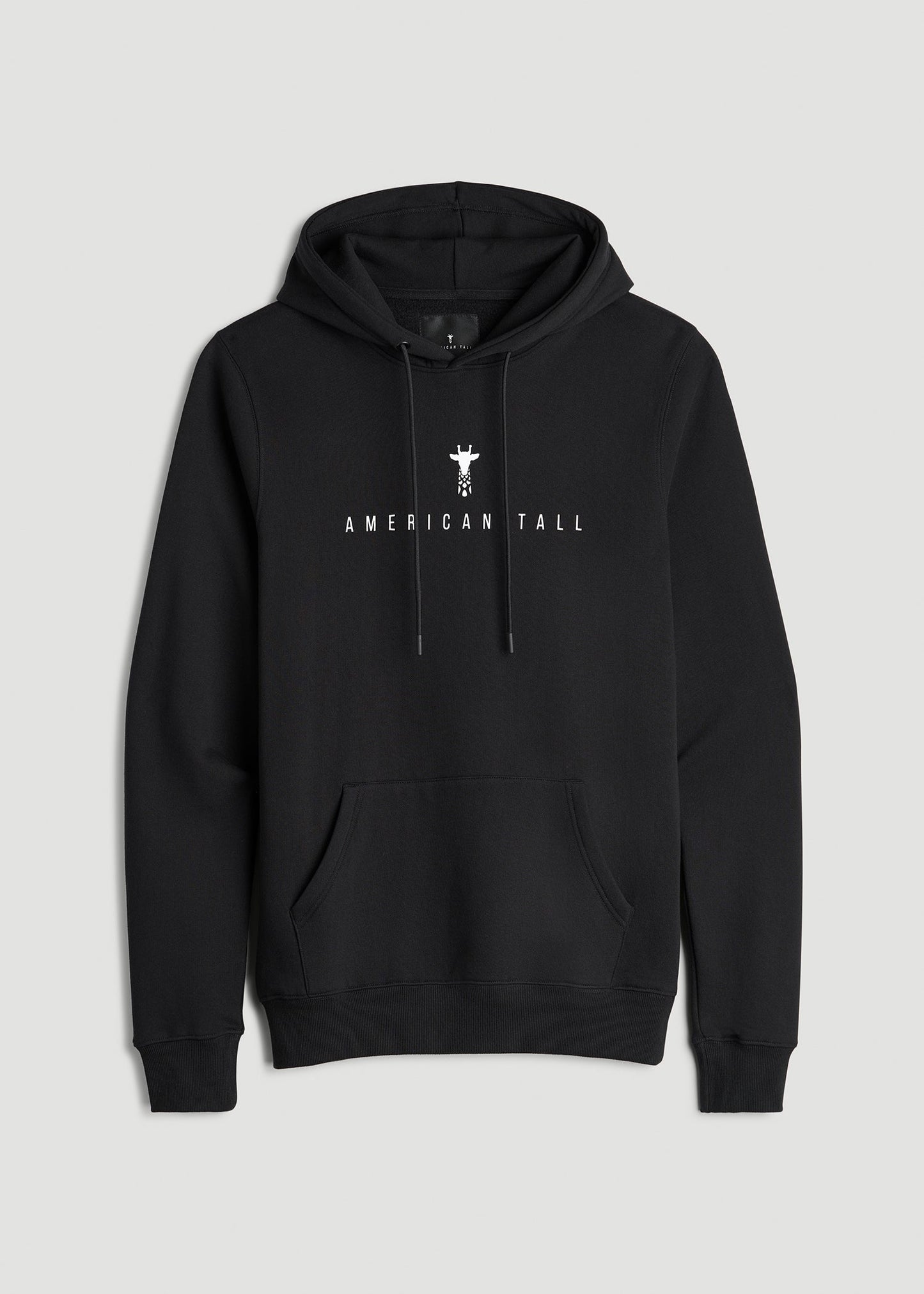 Regular Corporate Logo Hoodie for Men in Black