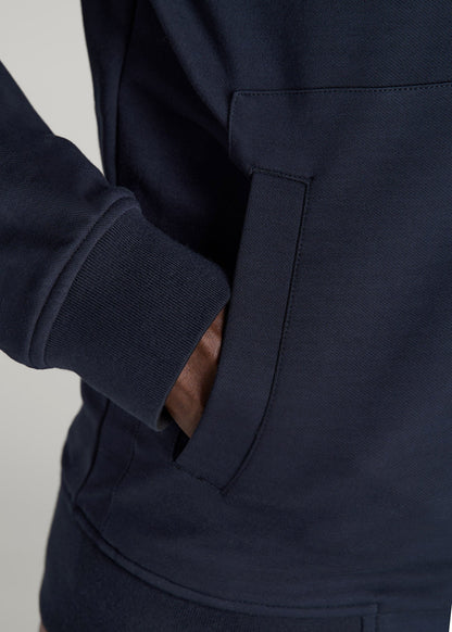Reversible Bomber Jacket for Tall Men in Black and Navy