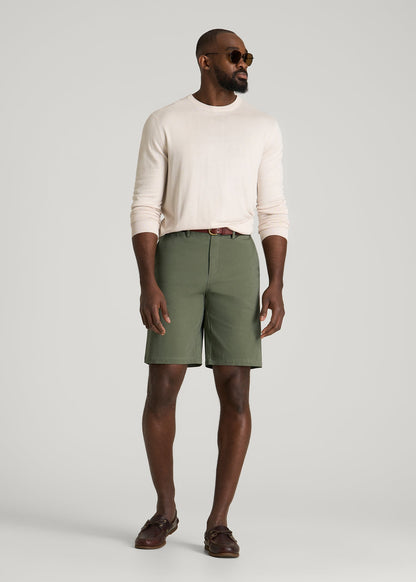 Stretch Commuter Chino Short for Tall Men in Olive