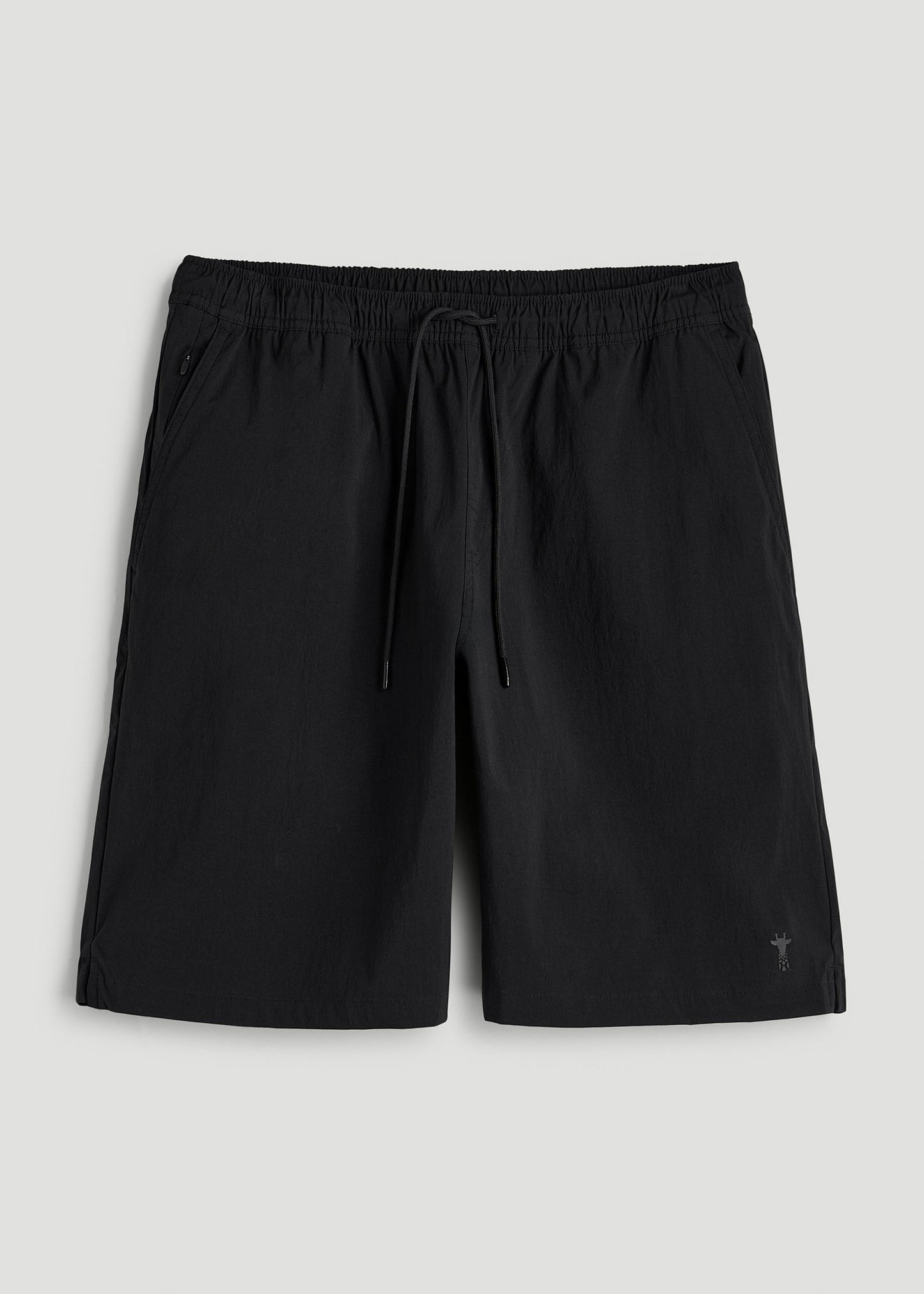 Stretch Swim Shorts for Tall Men in Deep Black