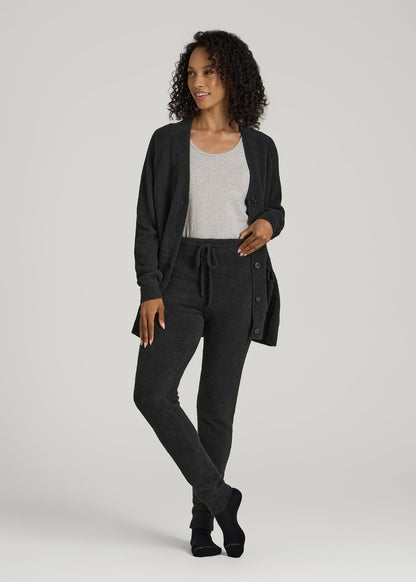 Chenille Leggings for Tall Women in Black