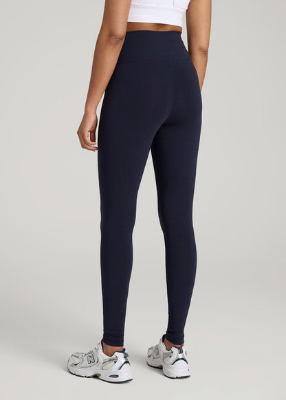 Cotton Leggings for Tall Women in Dark Navy