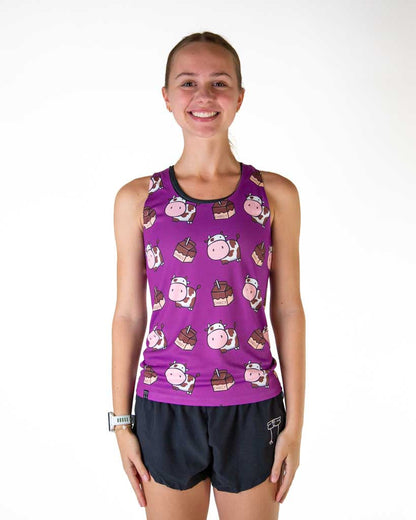 Women's Choccy Cows Performance Singlet