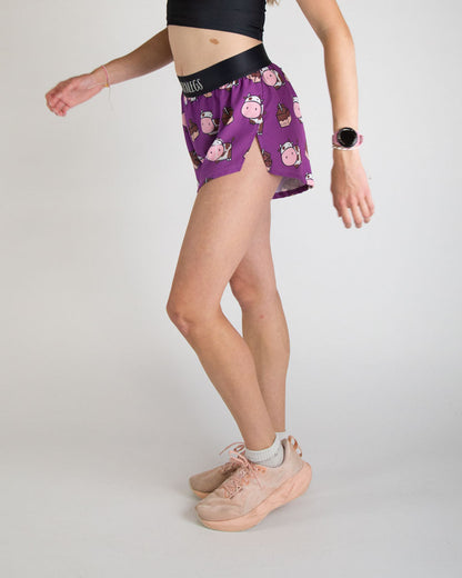 Women's Choccy Cows 4" Split Shorts
