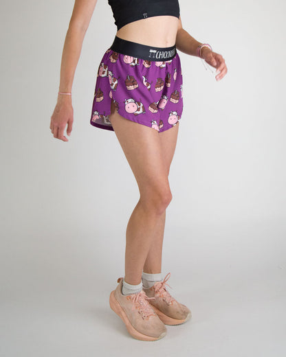 Women's Choccy Cows 4" Split Shorts