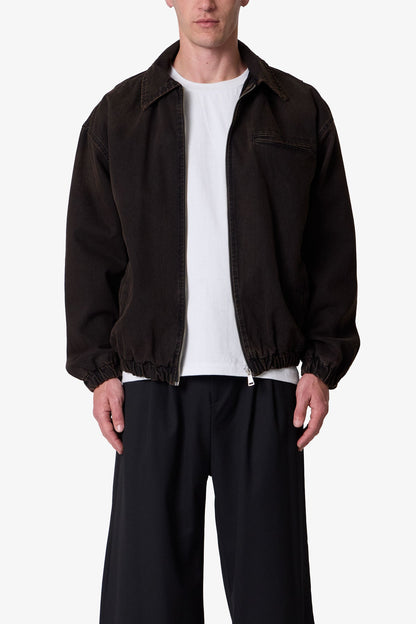 Collared Cinch jacket - Washed Black