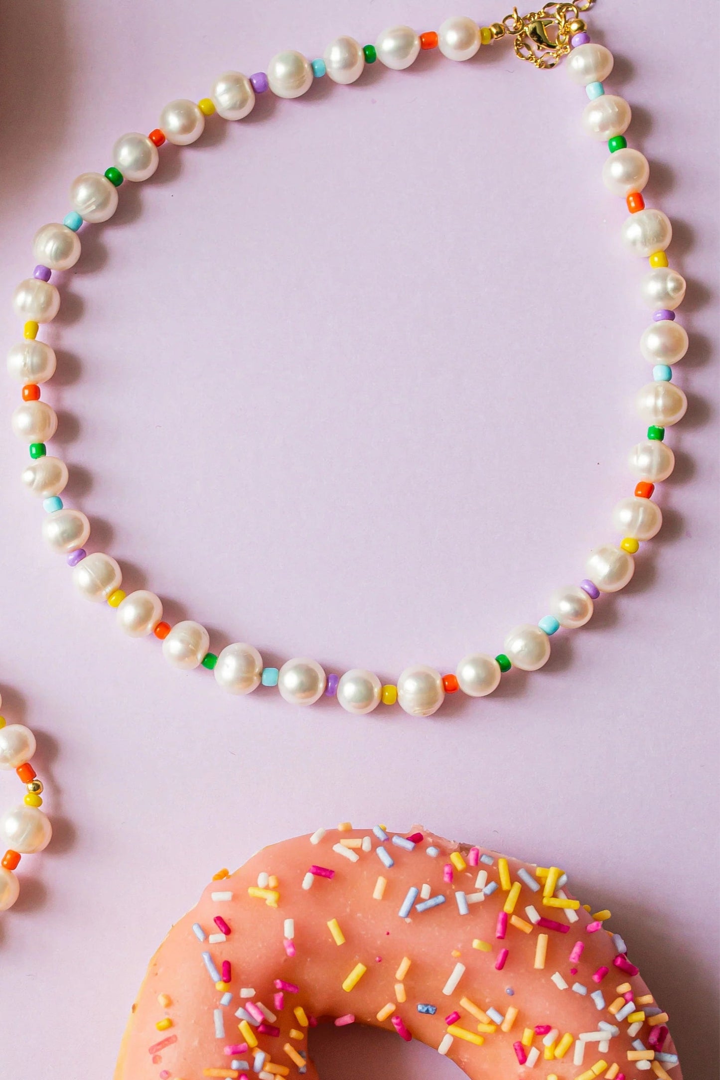 Cordelia Pearl & Rainbow Necklace