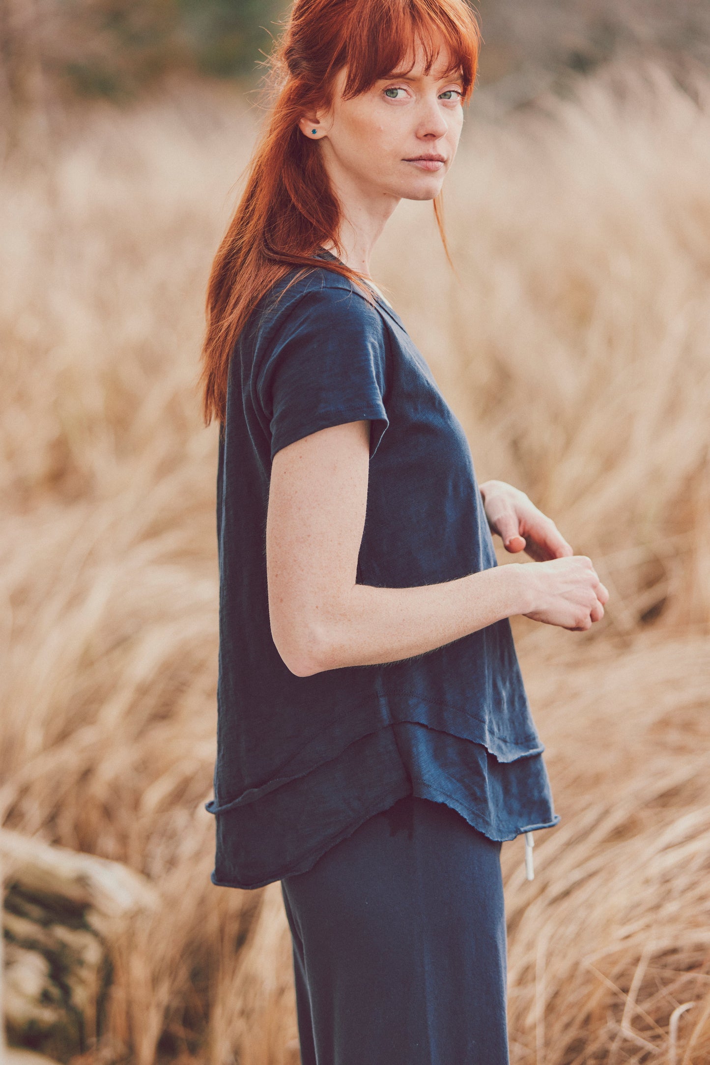 Daisy Ruffle Bottom Tee