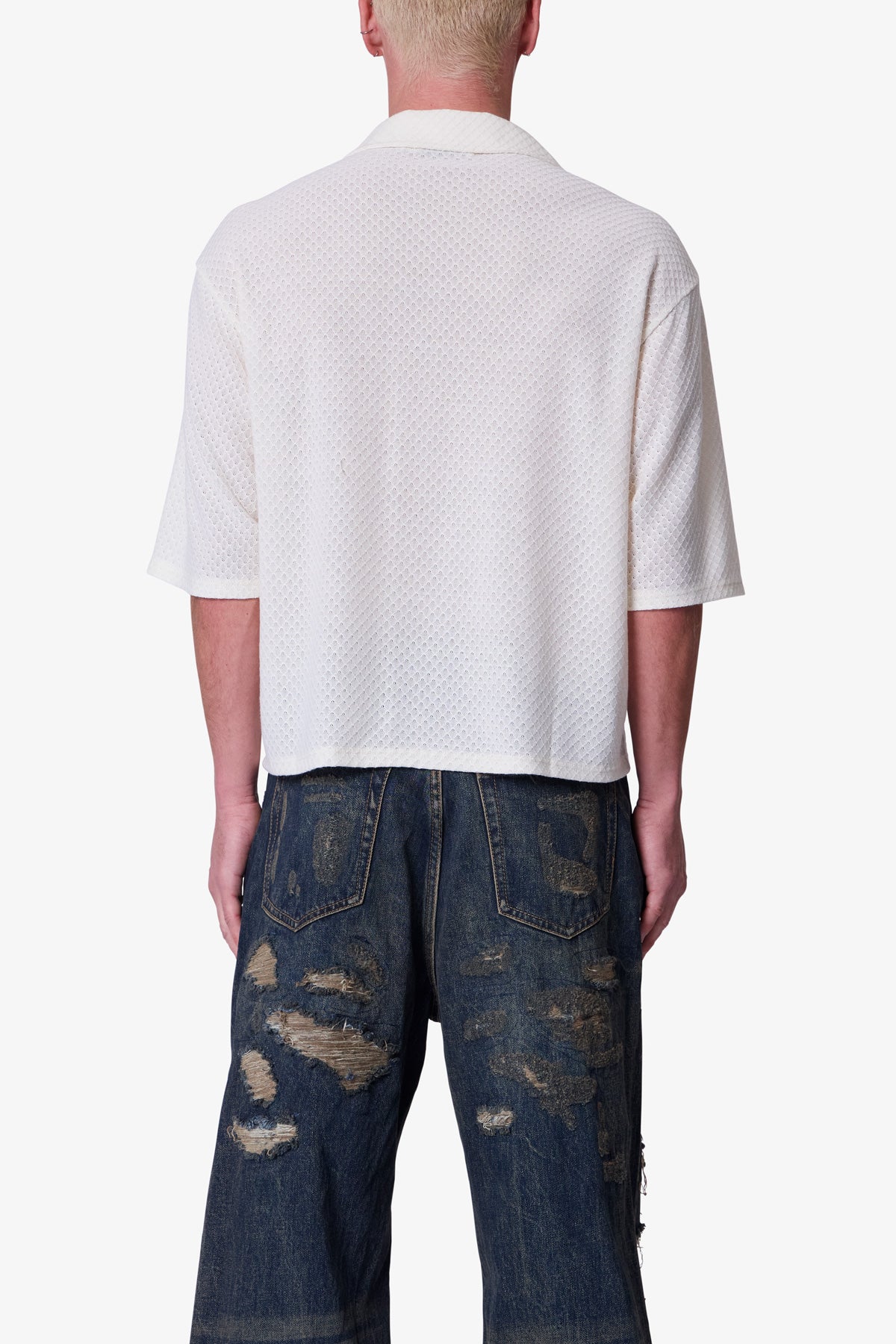 Diamond Knit Shirt - Off White