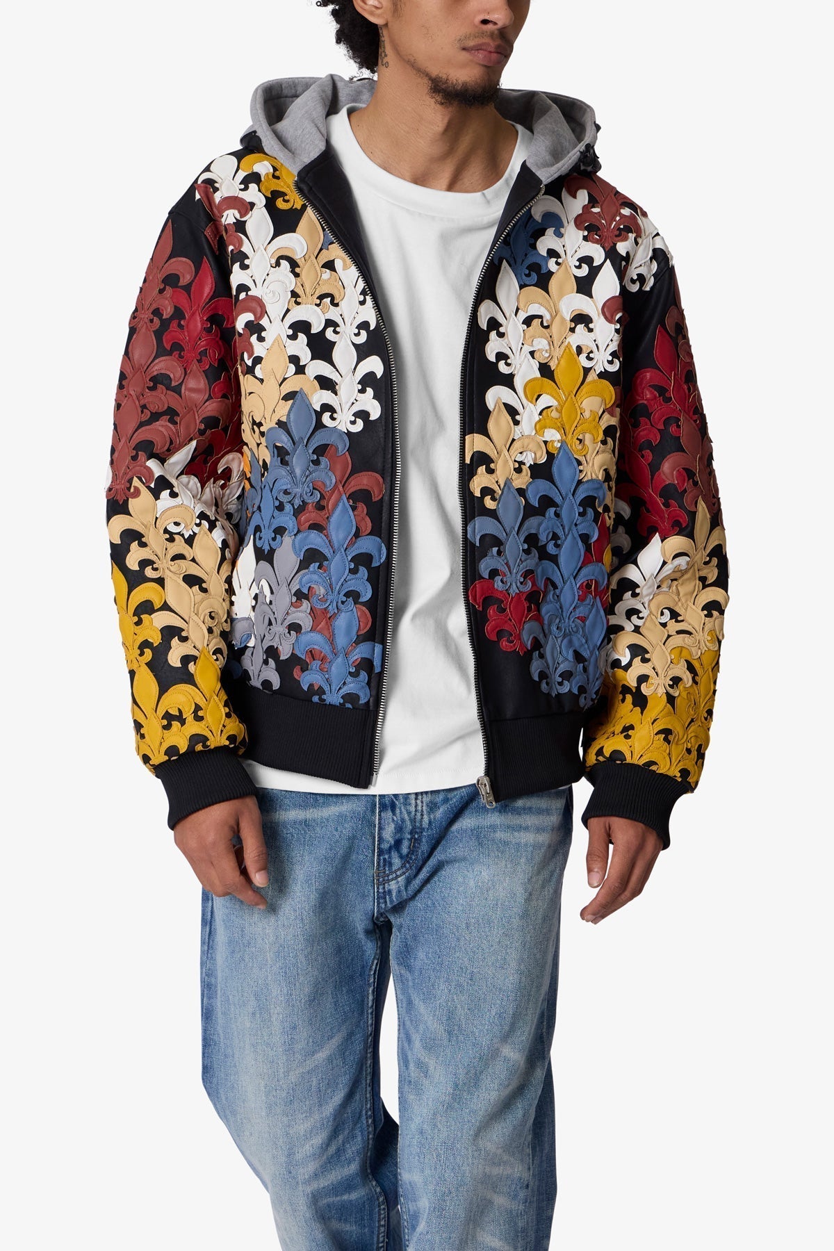 Fleur De Lis All Over Hoodie - Multi
