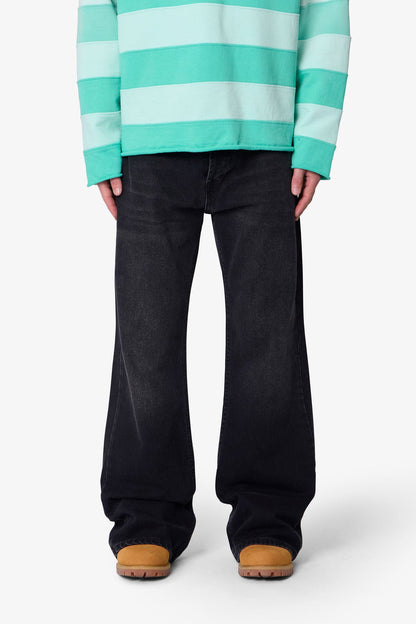 Kick Flare Denim - Washed Black