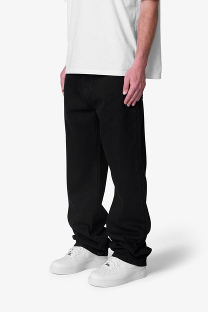 Raw Baggy Denim - Rinsed Black
