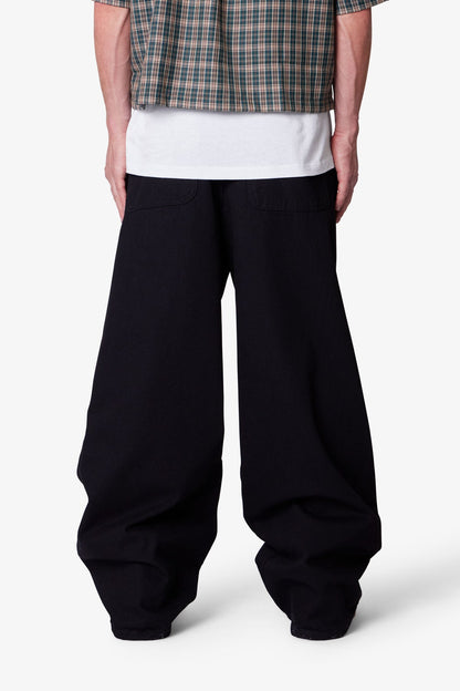 Raw Baggy Rave Denim - Washed Black