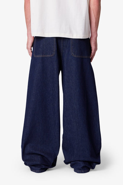 Raw Baggy Rave Denim - Washed Indigo