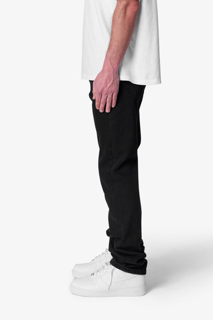Raw Straight Denim - Rinsed Black