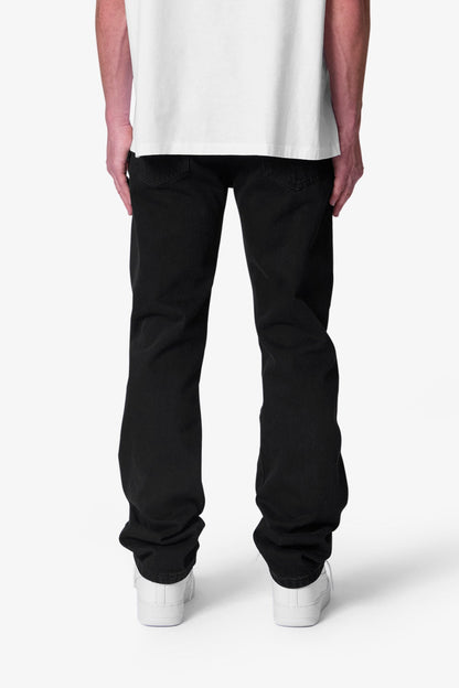 Raw Straight Denim - Rinsed Black