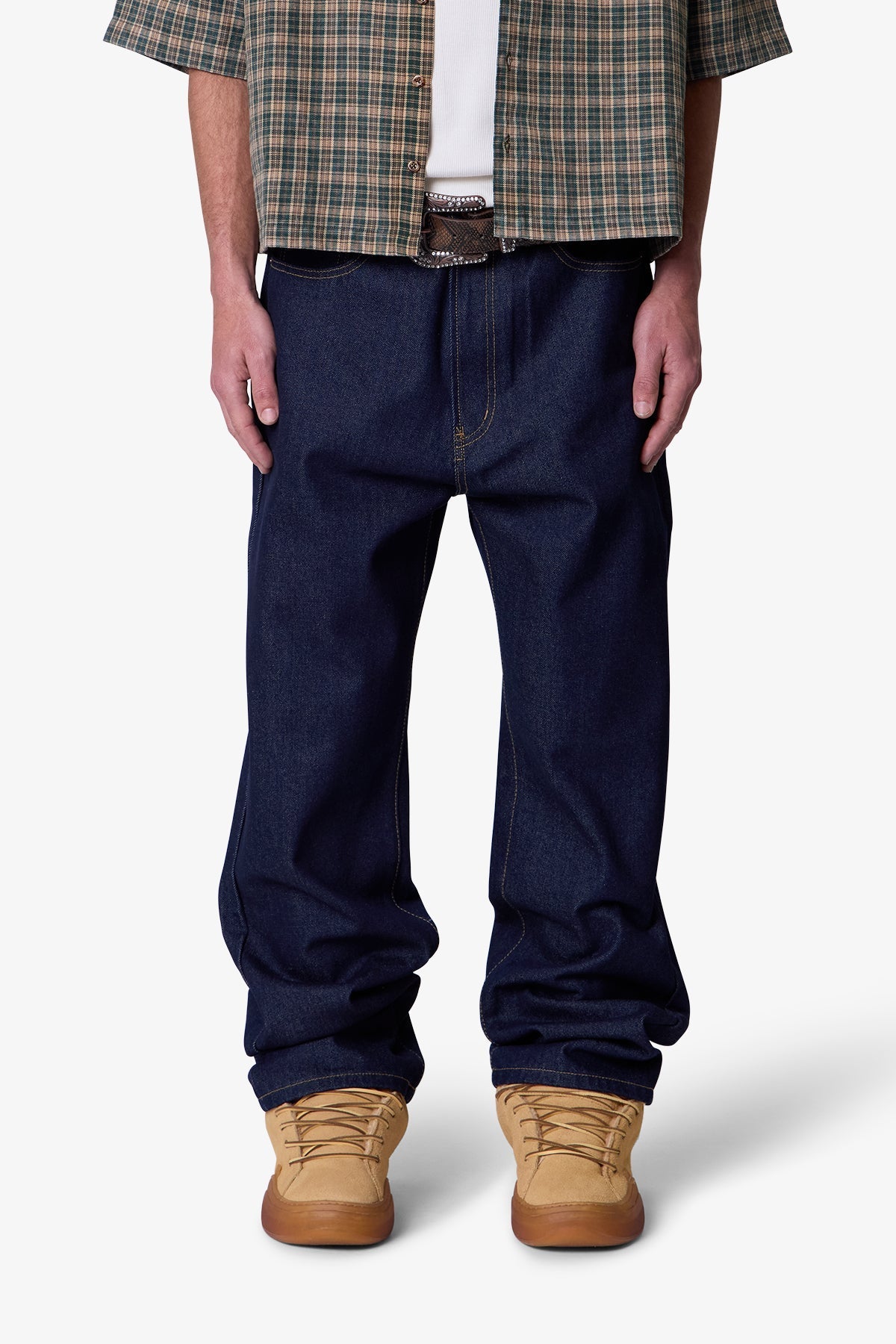 Raw Ultra Baggy Denim - Rinsed Indigo