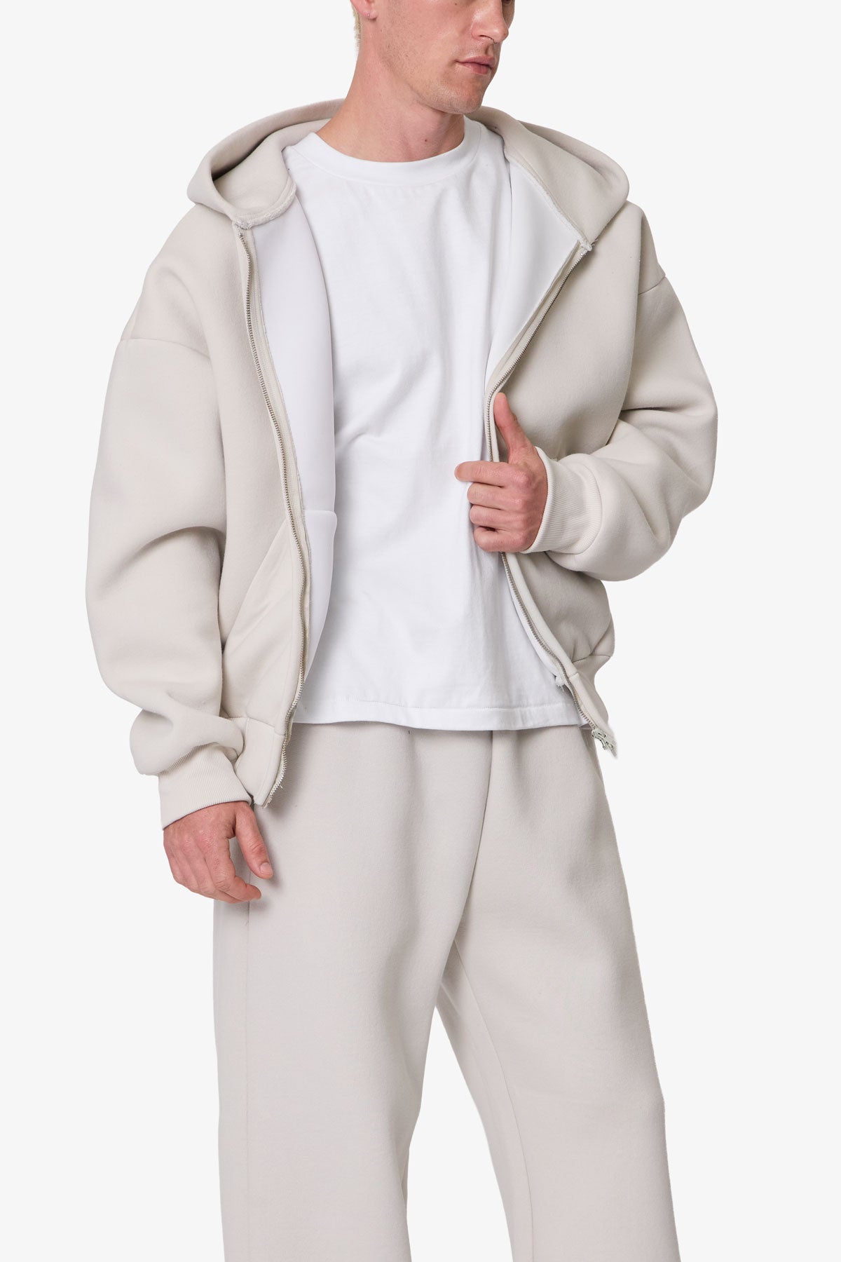 Stiff Lounge Zip Up Hoodie - Grey