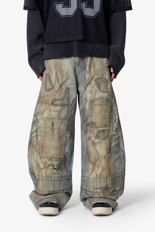 Stitched Barrel Denim - Vintage Blue