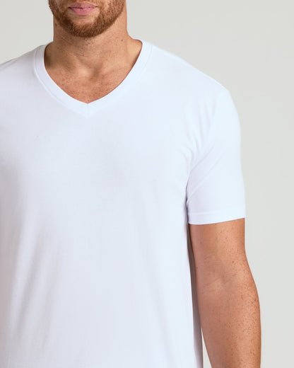 White Classic Tall V-Neck 10-Pack