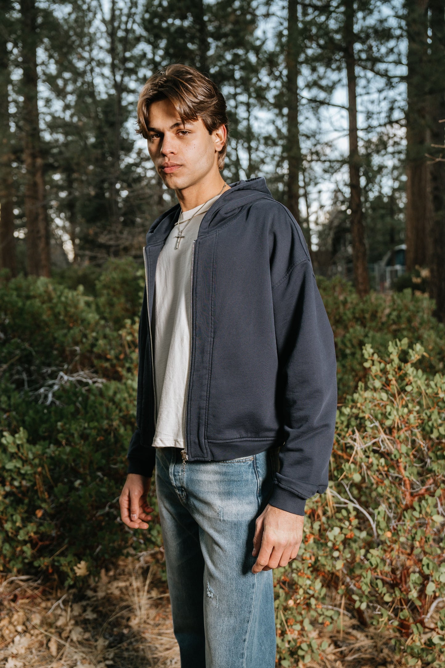 The Perfect Zip Up Hoodie - Aged Navy
