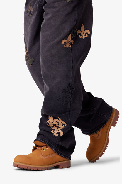 Ultra Baggy Fleur Denim - Black