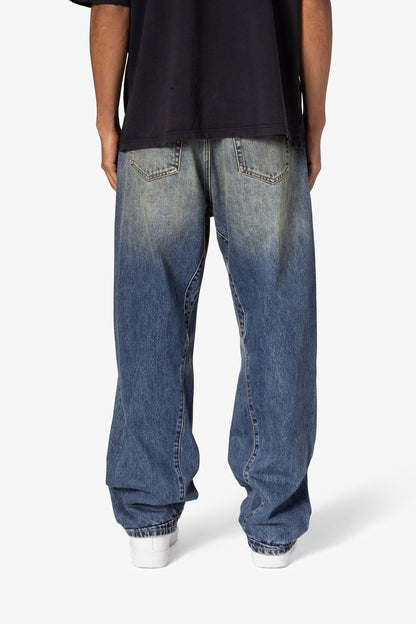 Ultra Baggy Washed Up Denim - Blue