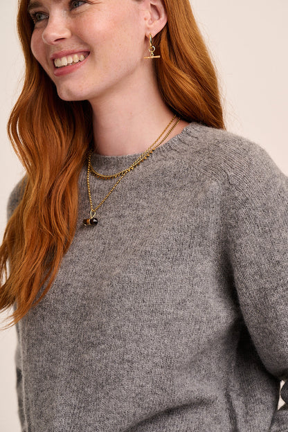 Astrid Lambswool Jumper - Mid Grey