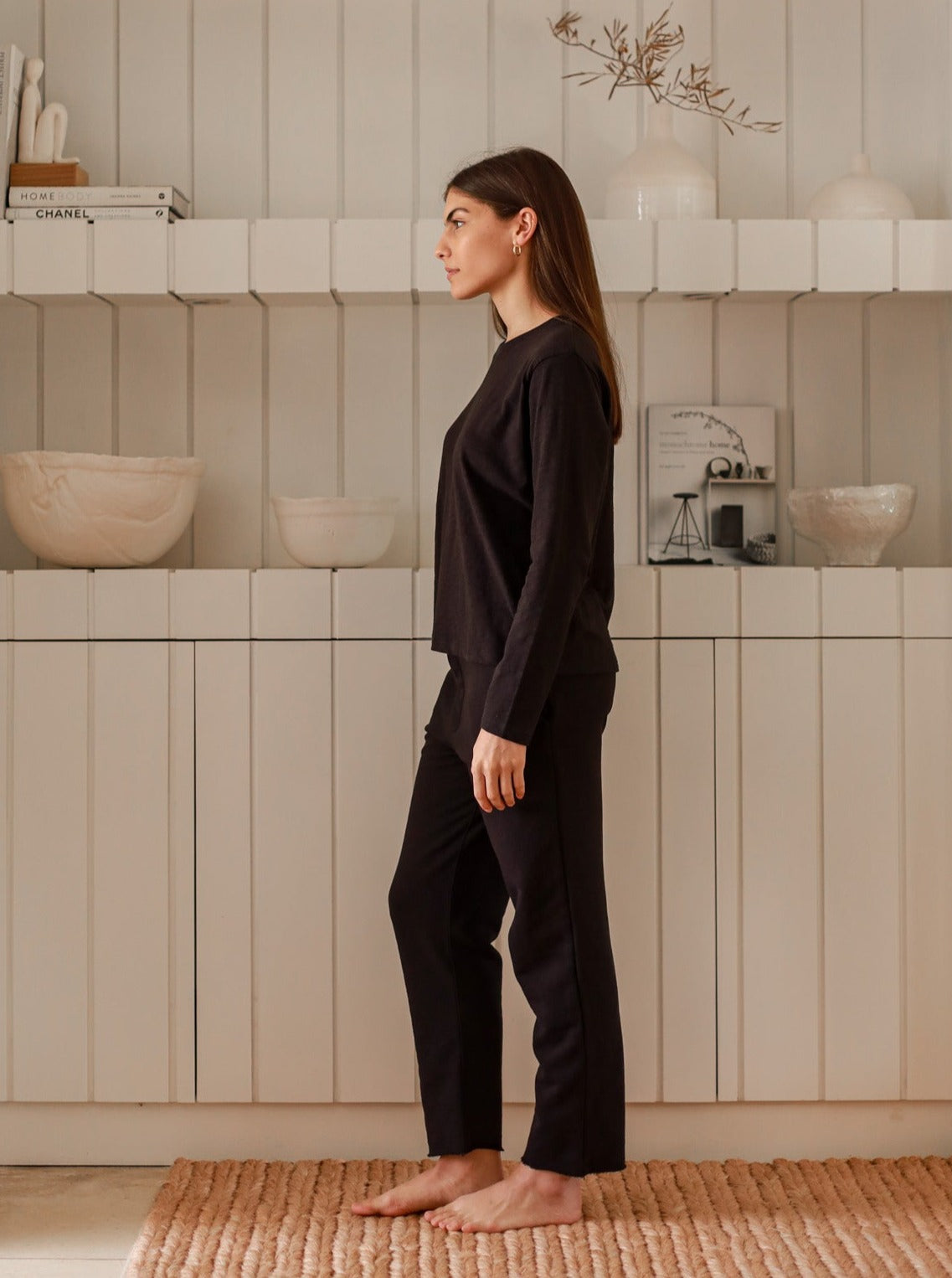 Chloe Long Sleeved Tee in Slub