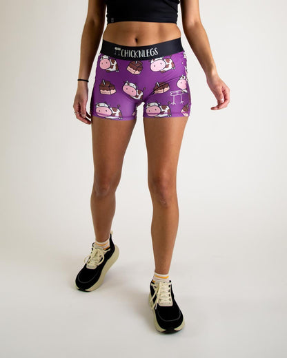 Women's Choccy Cows 3" Compression Shorts